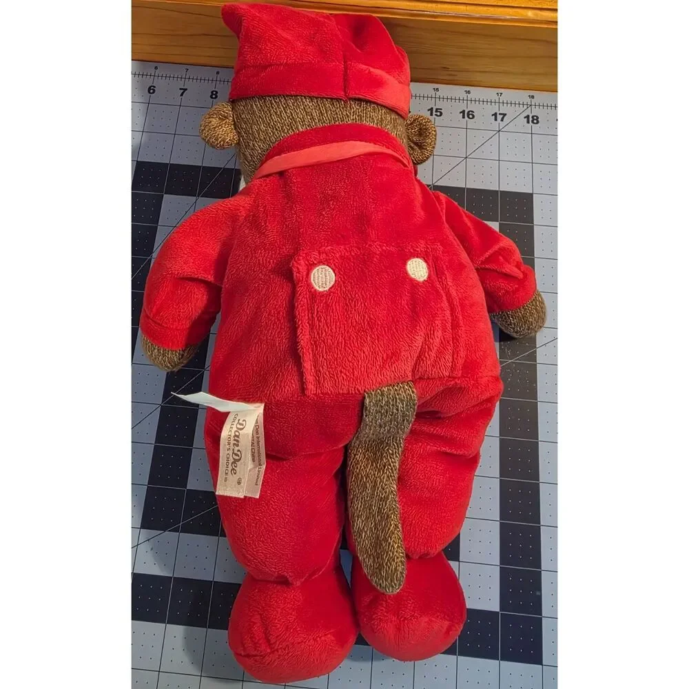 Sock Monkey™ Plush Dan Dee Collector's Choice Red Pajamas Nightcap 15